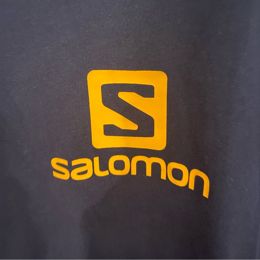 Salomon Logo T/shirt Navy M - Picture 3 of 5